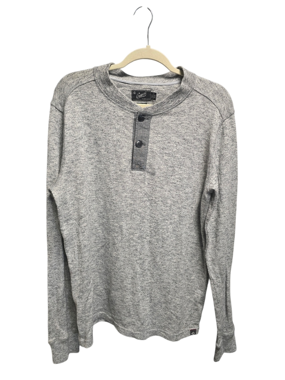 Grayers New Windsor Double Cloth Henley Heather Grey Sz. M